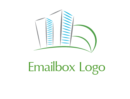 swoosh buildings construction logo