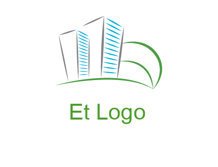 swoosh buildings construction logo