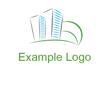 swoosh buildings construction logo