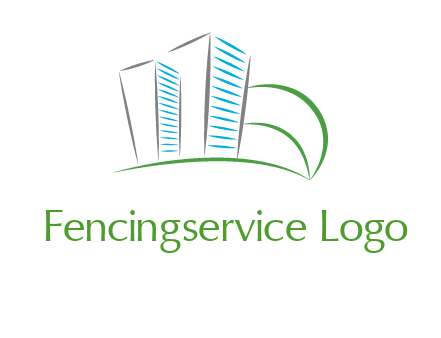 swoosh buildings construction logo