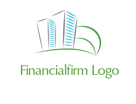 swoosh buildings construction logo