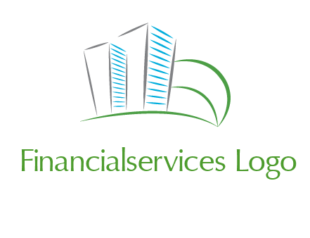swoosh buildings construction logo