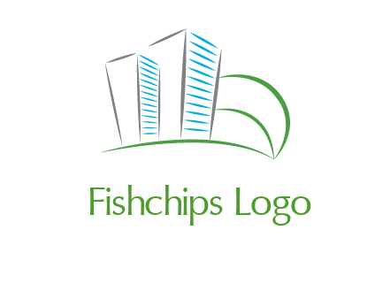 swoosh buildings construction logo