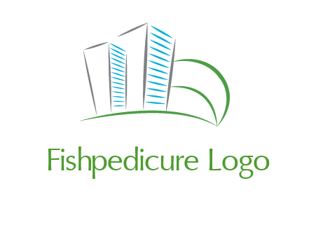 swoosh buildings construction logo