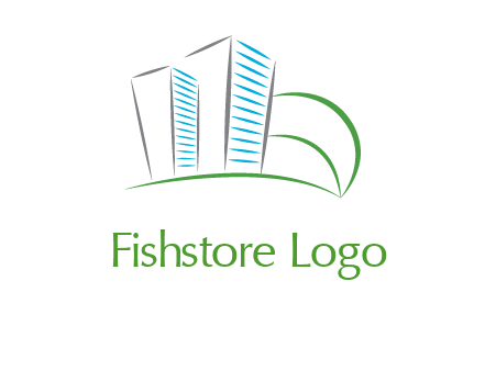swoosh buildings construction logo