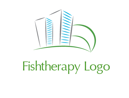 swoosh buildings construction logo