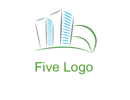 swoosh buildings construction logo