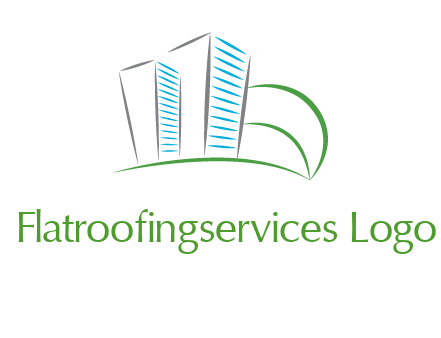 swoosh buildings construction logo