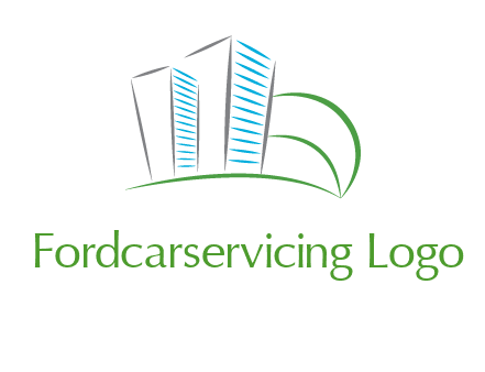 swoosh buildings construction logo