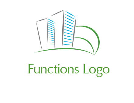 swoosh buildings construction logo