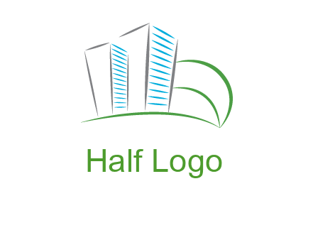 swoosh buildings construction logo