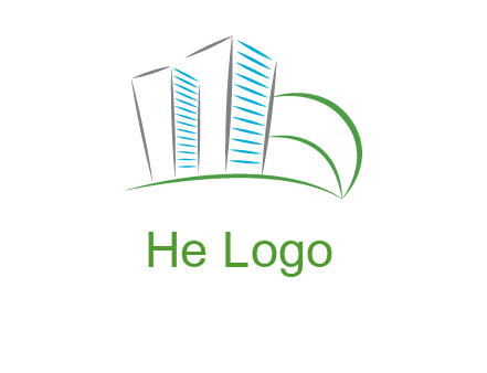 swoosh buildings construction logo