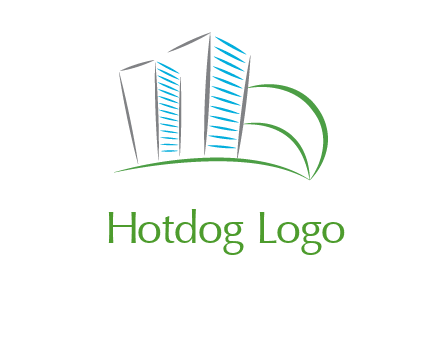 swoosh buildings construction logo