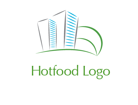 swoosh buildings construction logo