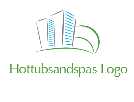 swoosh buildings construction logo