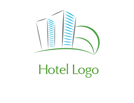 swoosh buildings construction logo