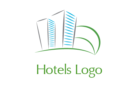 swoosh buildings construction logo