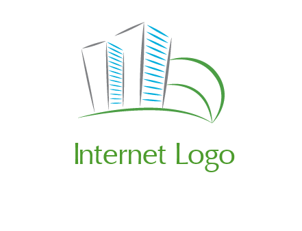 swoosh buildings construction logo