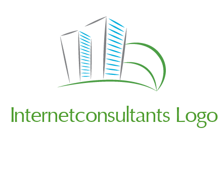 swoosh buildings construction logo