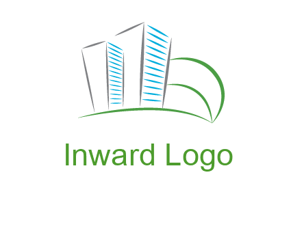 swoosh buildings construction logo