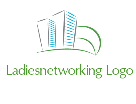 swoosh buildings construction logo