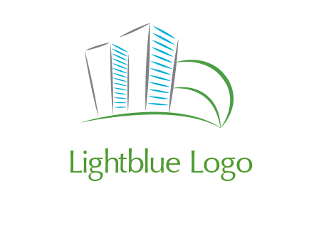 swoosh buildings construction logo