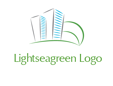 swoosh buildings construction logo