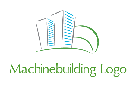 swoosh buildings construction logo