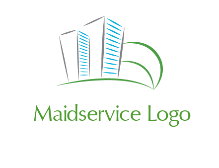 swoosh buildings construction logo