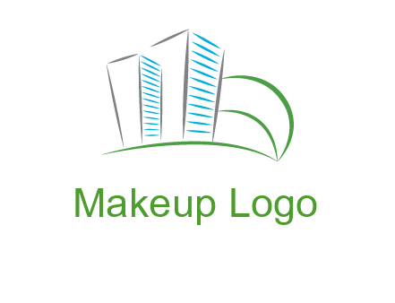 swoosh buildings construction logo