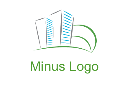 swoosh buildings construction logo
