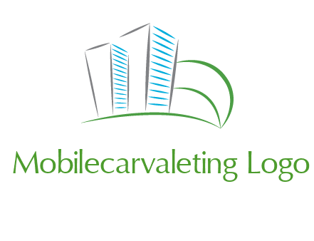 swoosh buildings construction logo