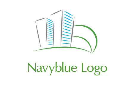 swoosh buildings construction logo