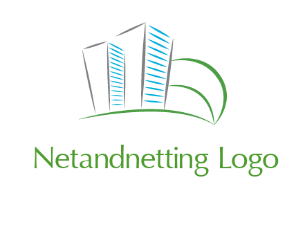 swoosh buildings construction logo