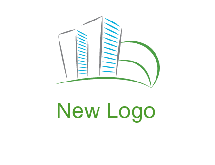 swoosh buildings construction logo