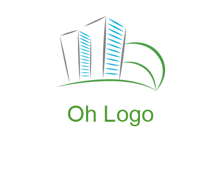 swoosh buildings construction logo