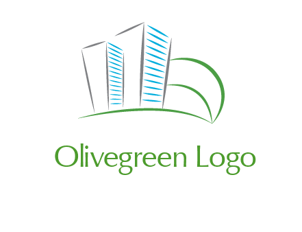 swoosh buildings construction logo