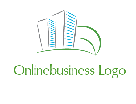 swoosh buildings construction logo