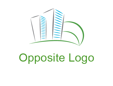 swoosh buildings construction logo