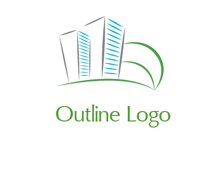 swoosh buildings construction logo