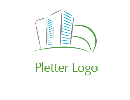 swoosh buildings construction logo