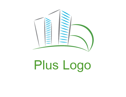 swoosh buildings construction logo