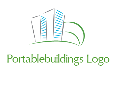 swoosh buildings construction logo