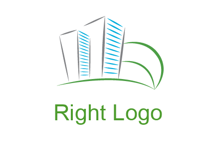 swoosh buildings construction logo
