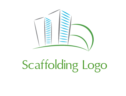 swoosh buildings construction logo