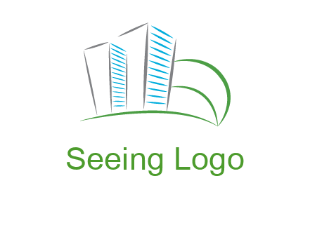 swoosh buildings construction logo