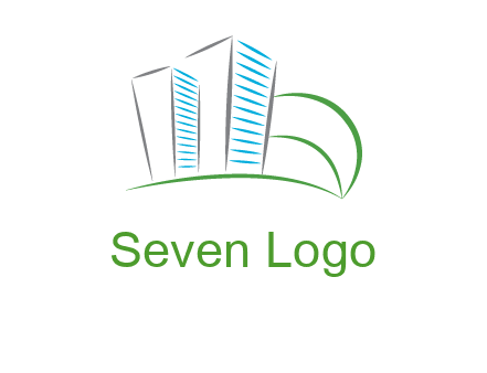 swoosh buildings construction logo
