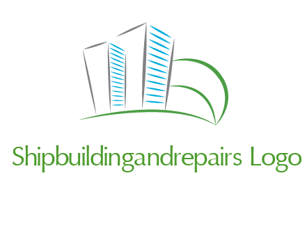 swoosh buildings construction logo