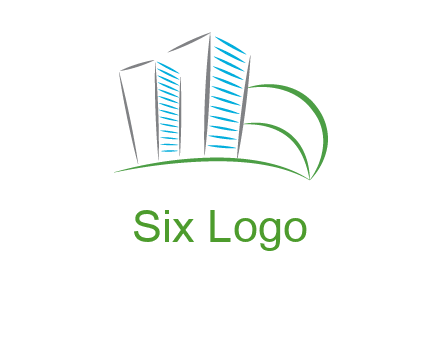 swoosh buildings construction logo