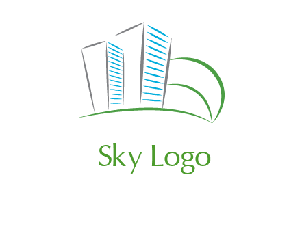 swoosh buildings construction logo
